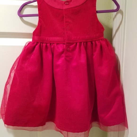 Carters size 18 mos red velvet dress - Picture 3 of 5